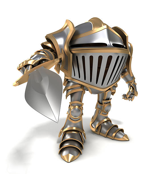 offensives knight - knight cartoon three dimensional shape humor stock-fotos und bilder