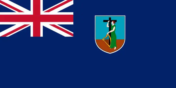 Vector illustration of Montserrat National Flag