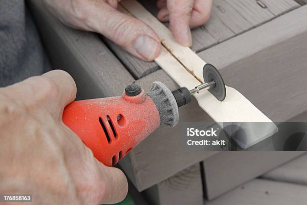 Drill Rotary Tool Stock Photo - Download Image Now - Adult, Black Color, Blue-collar Worker