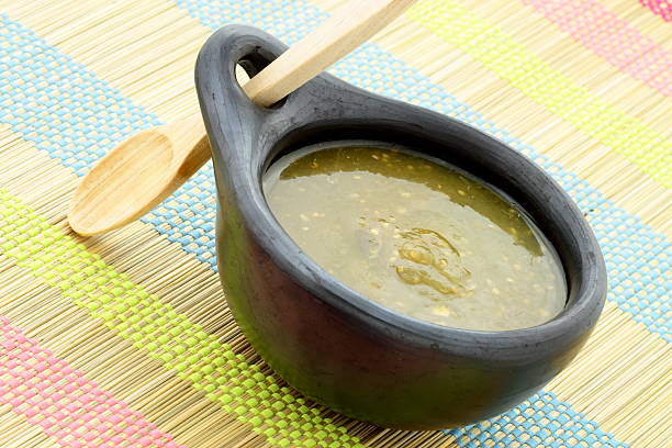istock tomatillo sauce in colombian clay dish 176858237