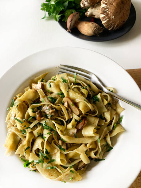 istock Tagliatelle with porcini mushrooms and parsley. 1768585227