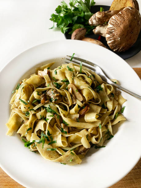 istock Tagliatelle with porcini mushrooms and parsley. 1768585230