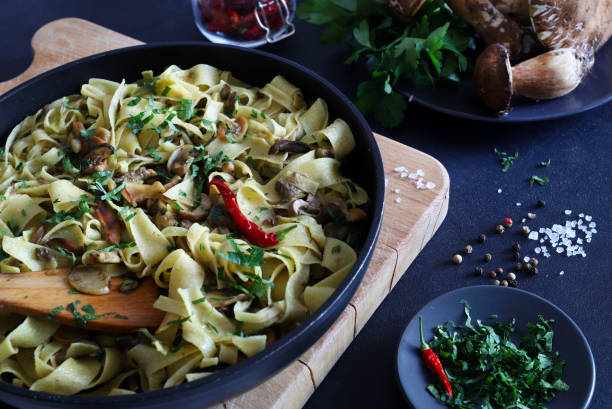 istock Tagliatelle with porcini mushrooms and parsley. 1768585232