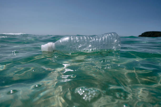 istock Discarded used Plastic Bottle floating on the sea surface. 1768588741
