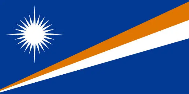Vector illustration of Marshall Islands National Flag