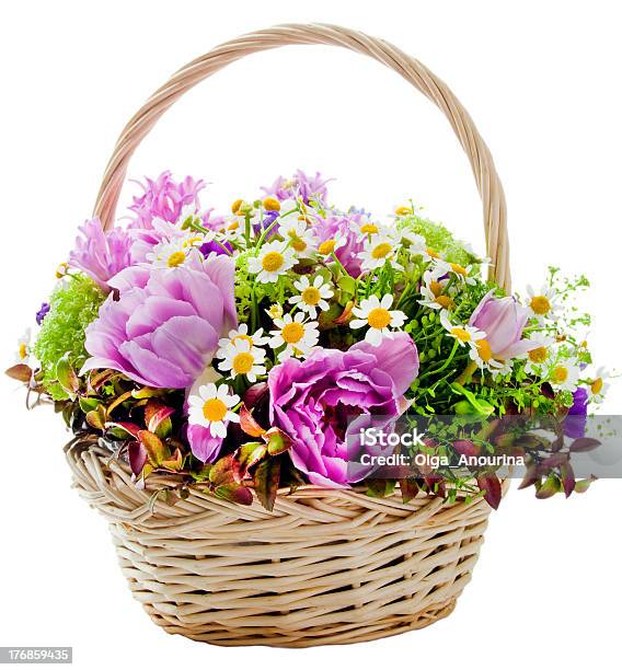 Bouquet In Korb Stockfoto und mehr Bilder von Baumblüte - Baumblüte, Blatt - Pflanzenbestandteile, Blume