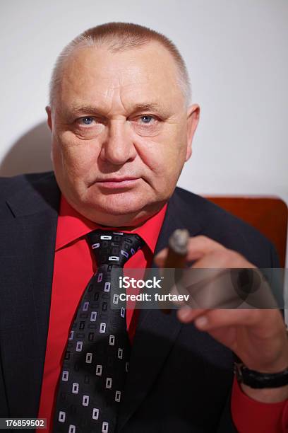 Confident Boss With Cigar Stock Photo - Download Image Now - Criminal, Senior Adult, Addiction