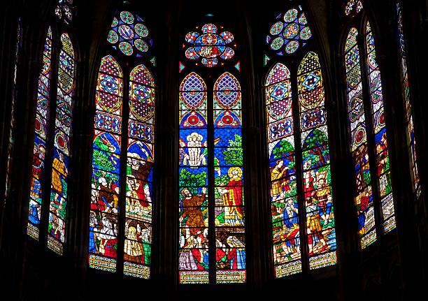 istock Paris - windowpane of Saint Denis cathedral 176861336