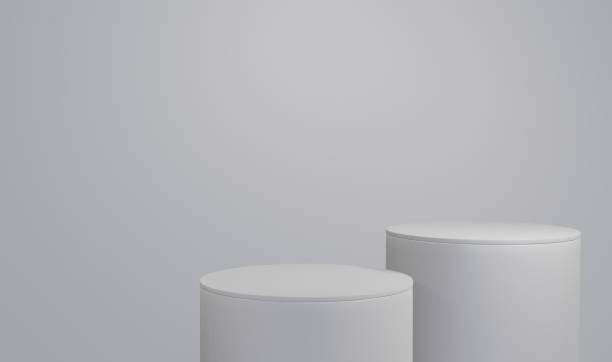 istock empty white podium.3D display podium on white background.Stand Minimal mockup for presentation.Abstract white background concept.Geometric platform show cosmetic product.Stage showcase.3D render 1768616605