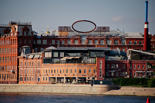 View of the embankment of the Moscow River