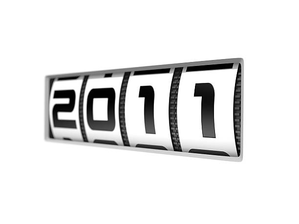 Calendar year 2011 stock photo