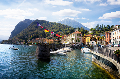 Holidays in Italy - Scenic view of marina in Menaggio at Como lake