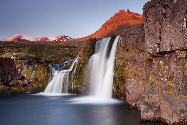 Waterfall in iceland, snaefellsnes penisula stock photo