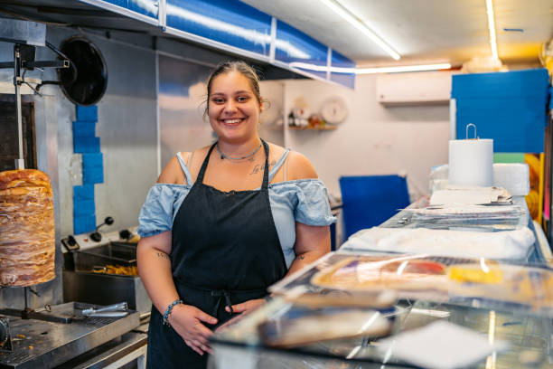 Female Food Service Worker In A Diner