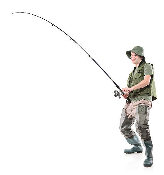istock Fisherman holding a fishing pole 176863329