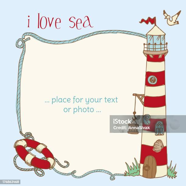 Doodled Sea Background Stock Illustration - Download Image Now - Backgrounds, Color Image, Doodle