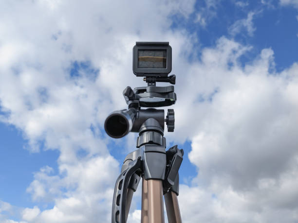 istock Action camera on a tripod against the sky. 1768636036