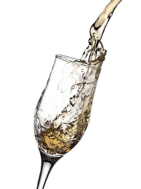 Champagne pour in a glass