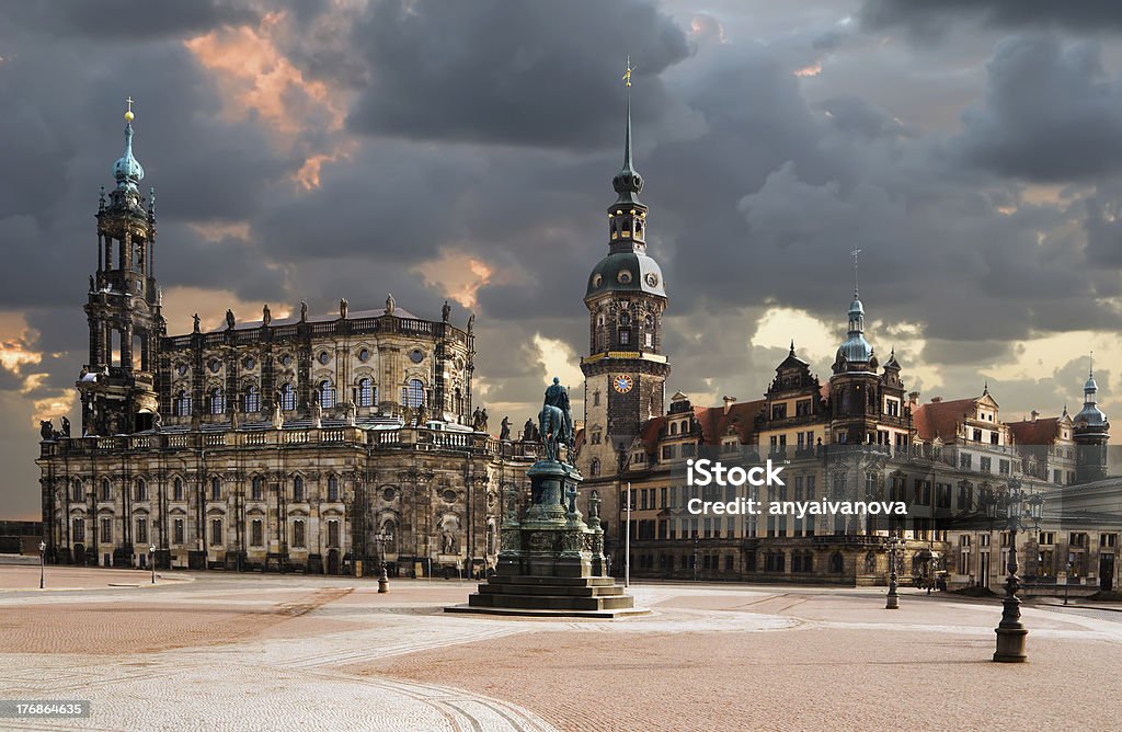 Katholische Hofkirche in Dresden - Lizenzfrei Architektur Stock-Foto