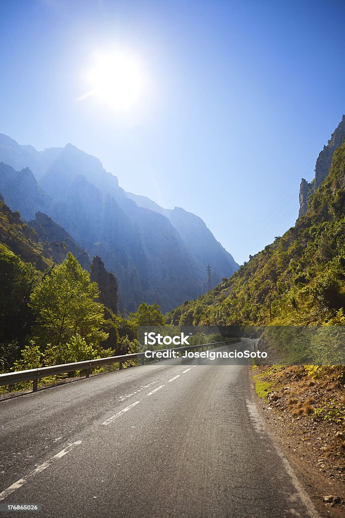 La Hermida pass in Picos de Europa, Spain Roadway in La Hermida pass at a sunny summer day. Picos de Europa, Cantabria, Spain. EOS 5D MarkII Cantabria Stock Photo