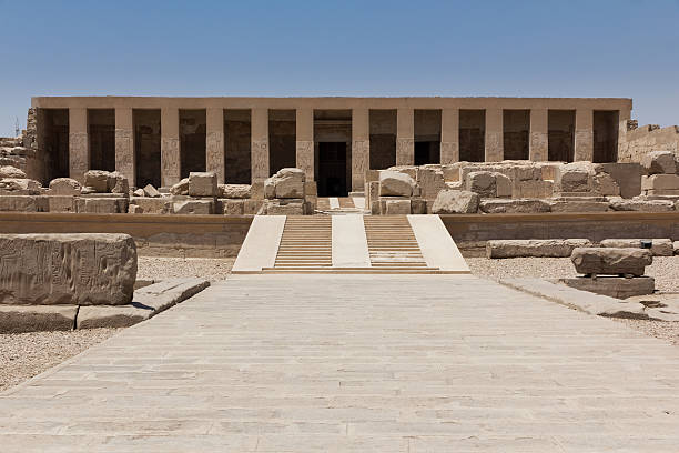 Temple of Abydos From the front of Abydos temple. abydos stock pictures, royalty-free photos & images