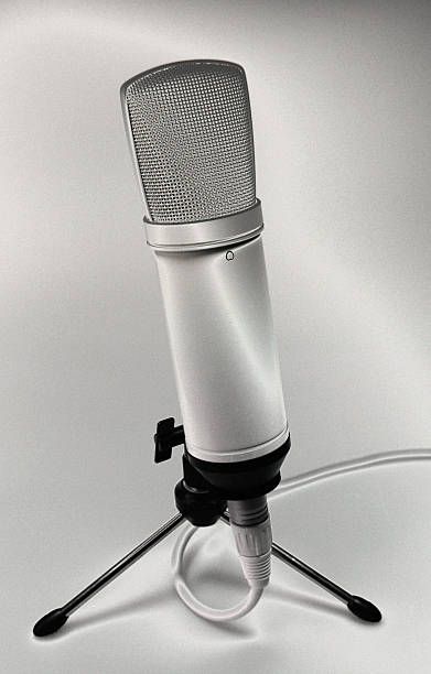 Microphone smooth solarized stock photo