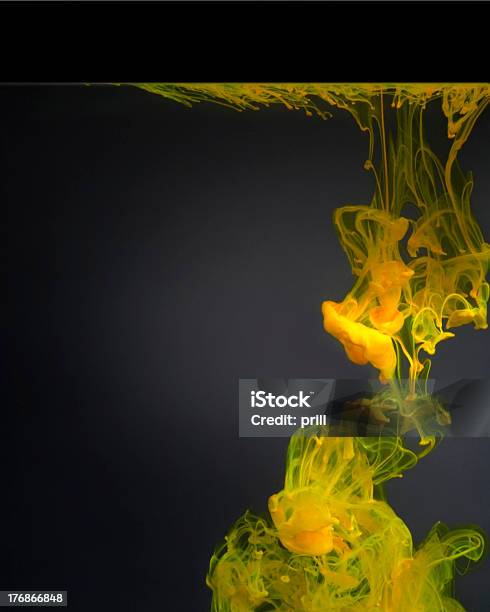 Yellow Fluid Contamination Stock Photo - Download Image Now - Abstract, Backgrounds, Chemistry