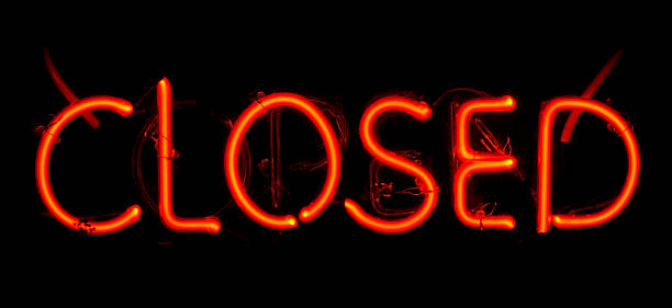 Neon Closed Sign stock photo