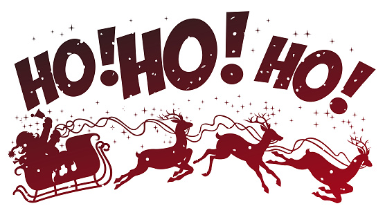 drawing of vector Christmas gift sleigh. Created by Illustrator CS6. This file of transparent.