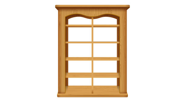 istock wooden showcase cabinet on the white background 1768679848