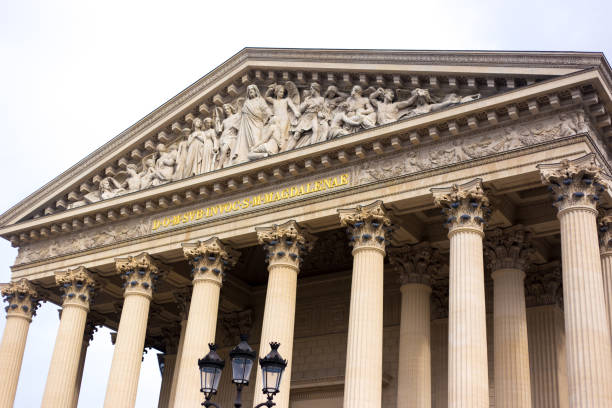 istock Paris, France: La Madeleine Church Facade Corinthian Columns Close-Up 1768682589