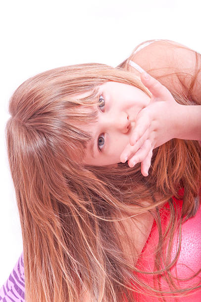 istock Girl exercise with a red  ball 176868361