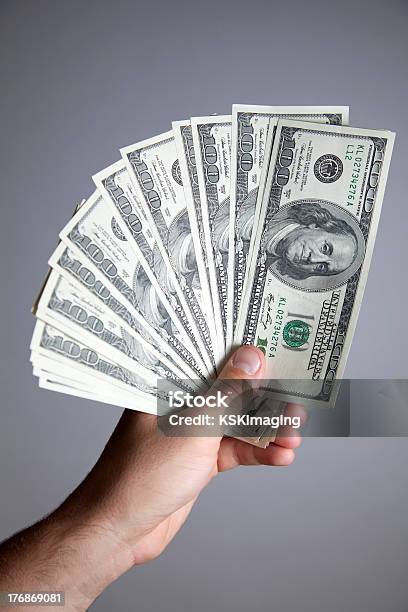 Holding Hundreds Stock Photo - Download Image Now - American One Hundred Dollar Bill, Business, Close-up