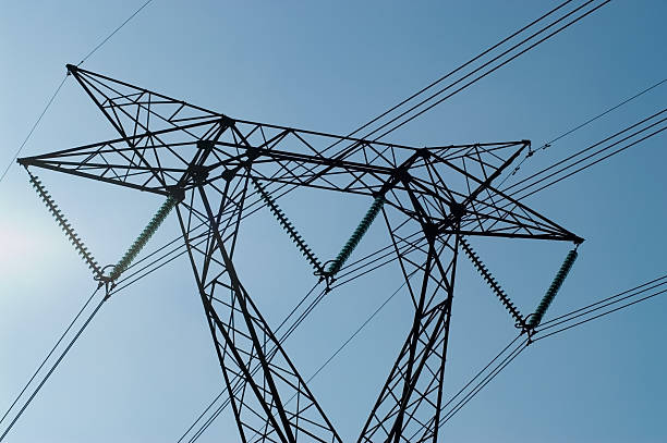 Electrical Pylons stock photo