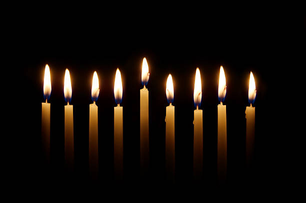 hanukkah velas - hanukkah candles imagens e fotografias de stock
