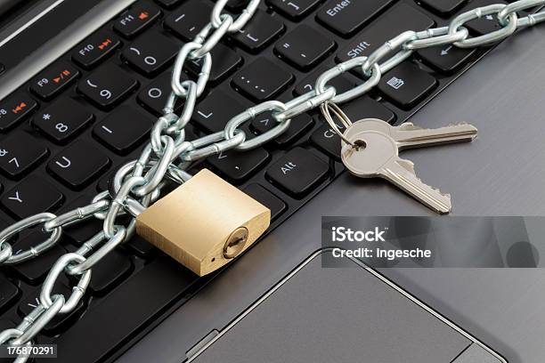 Computer Security Concept Stock Photo - Download Image Now - Antivirus Software, Chain - Object, Computer