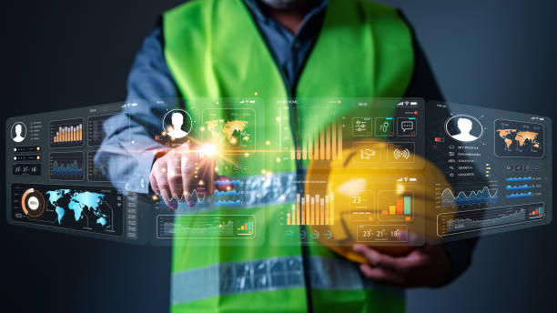 istock Engineer man touchscreen with Dashboard for checking and maintenance of electric industry and connected to latest advancements in technology to ensure industrial operations run smoothly and safely 1768705101