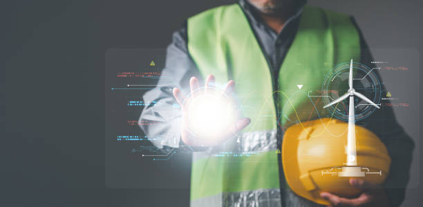 istock Skilled technician harnesses power of renewable energy by sustainable, alternative sources such as wind turbines, making positive impact on industrial sector, reduce traditional electricity generators 1768707235