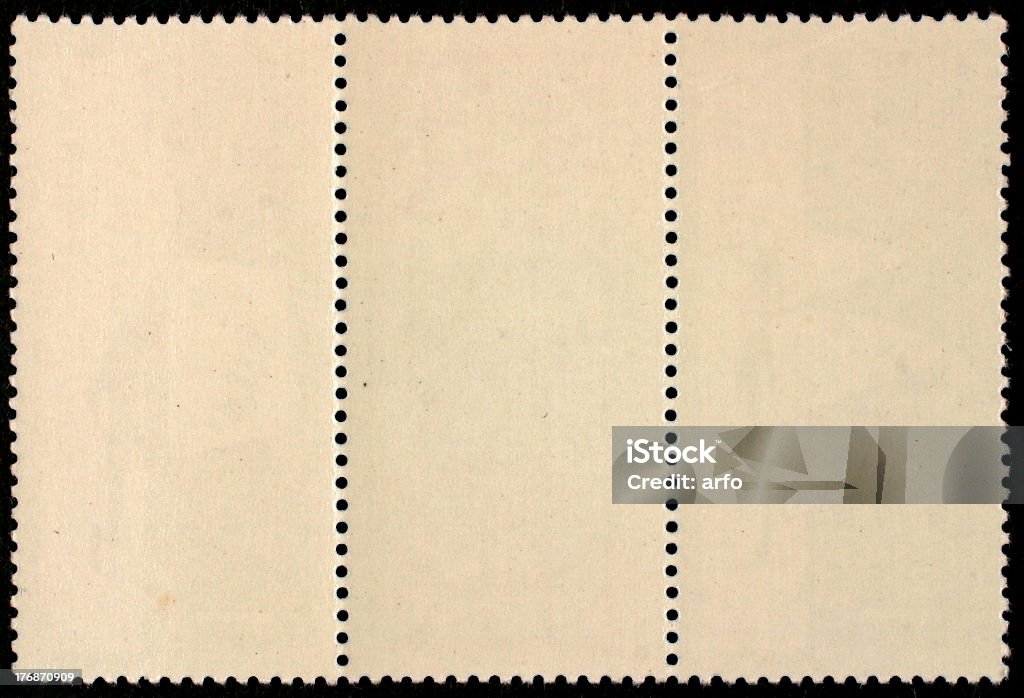 Triple Selo Postal - Foto de stock de Amarelo royalty-free