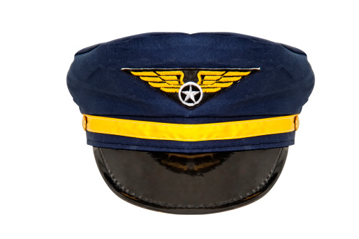 Military cap with Saint George ribbon and order of Great Patriotic war isolated