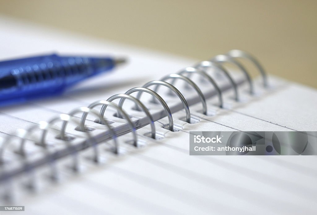 Spiral notebook 1 The spine of a ruled notepad and pen Arts Culture and Entertainment Stock Photo