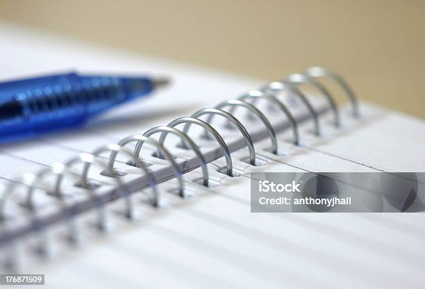 Spiral Notebook 1 Stock Photo - Download Image Now - Arts Culture and Entertainment, Ballpoint Pen, Bonding