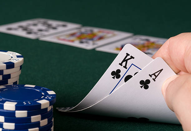 Royal Flush Ace and King of Clubs texas hold em photos stock pictures, royalty-free photos & images