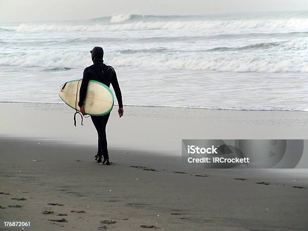 Never Too Cold To Surf Stock Photo - Download Image Now - San Francisco - California, Surfing, Breaking Wave