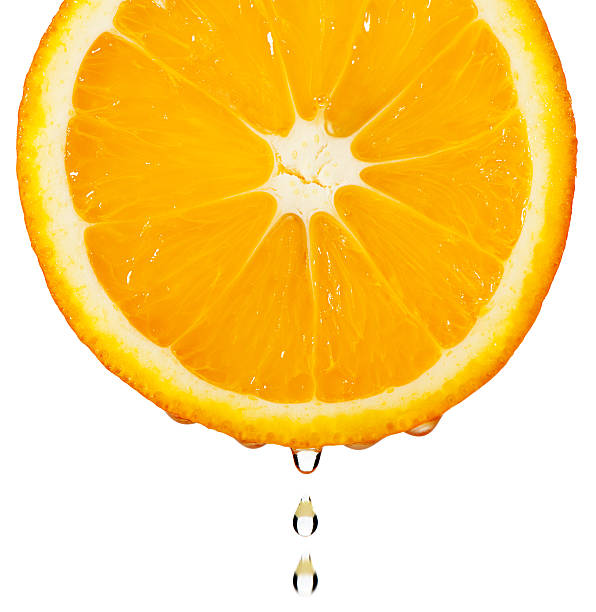 Section orange with drop stock photo