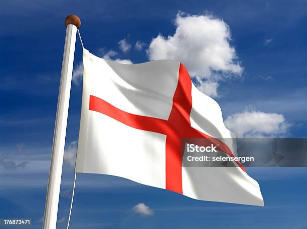 Inglaterra Bandera Con Trazado De Recorte Foto de stock y más banco de imágenes de Aire libre - Aire libre, Bandera, Bandera inglesa
