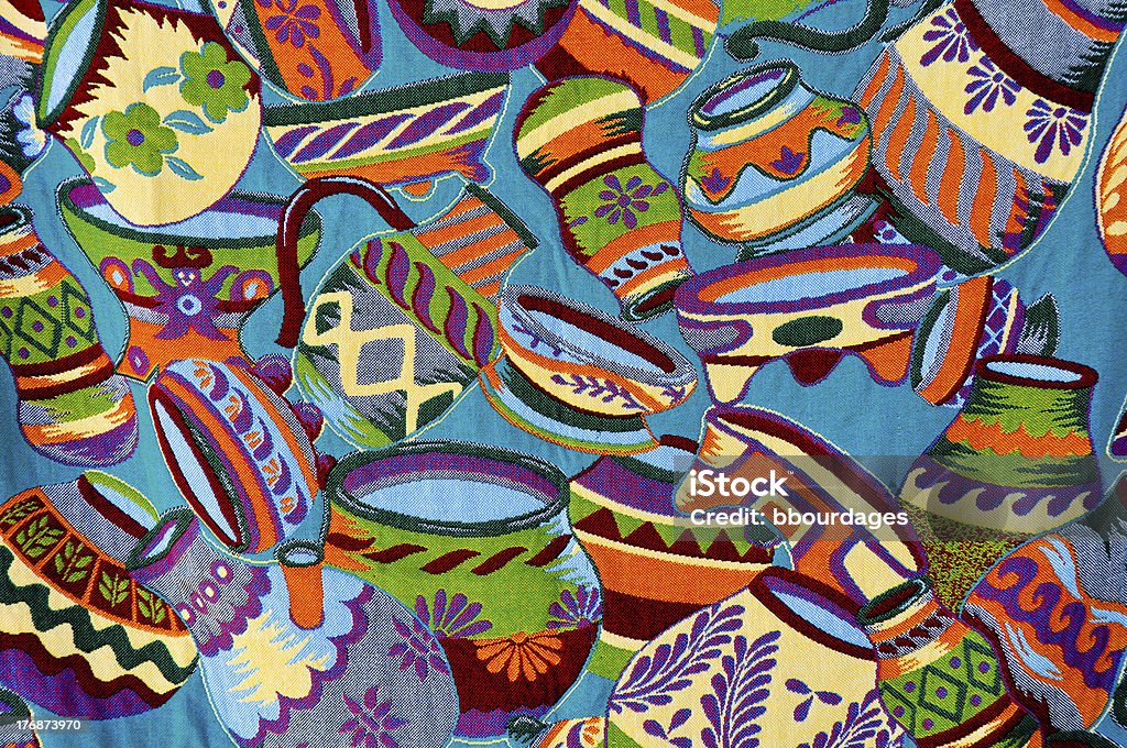 Mayan Colorful Vase Pattern Mayan Colorful Vase Pattern Textile Arts Culture and Entertainment Stock Photo