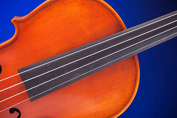 istock Antique violin Isolated On Blue 176874258