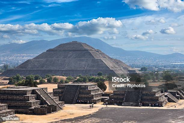 Teotihuacan Pyramids Stock Photo - Download Image Now - Teotihuacan, Pyramid, Pyramid Shape