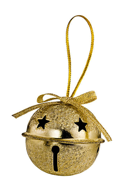 istock A gold jingle bell tied with a golden bow 176874933